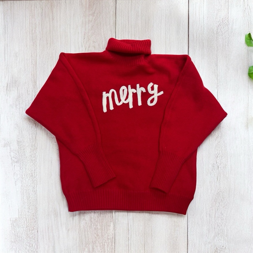 Knit holidays turtle neck sweater size S‎